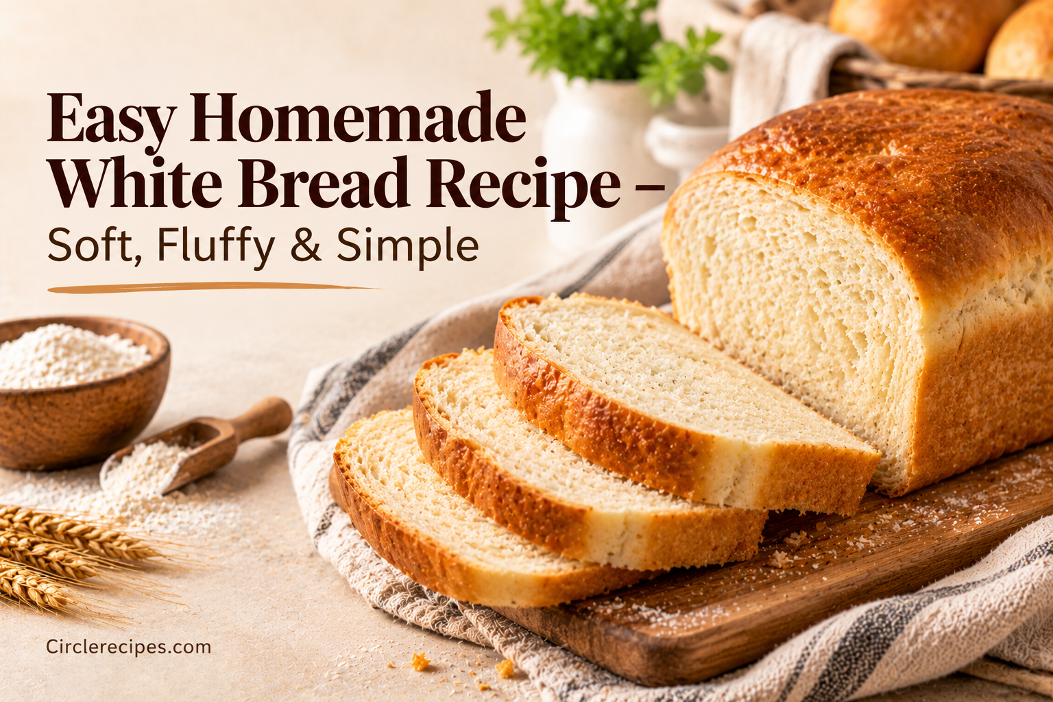 Easy Homemade White Bread Recipe – Soft, Fluffy & Simple recipe featured image