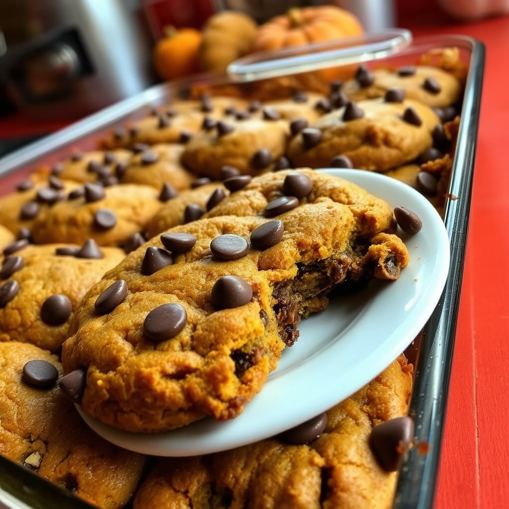 Gluten Free Pumpkin Chocolate Chip Cookies (Easy One-Bowl Recipe), finished result