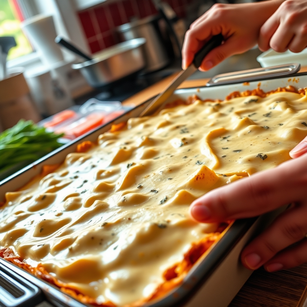 Quick Creamy Pasta Sauces: Easy Recipes for Every Weeknight, preparation in progress